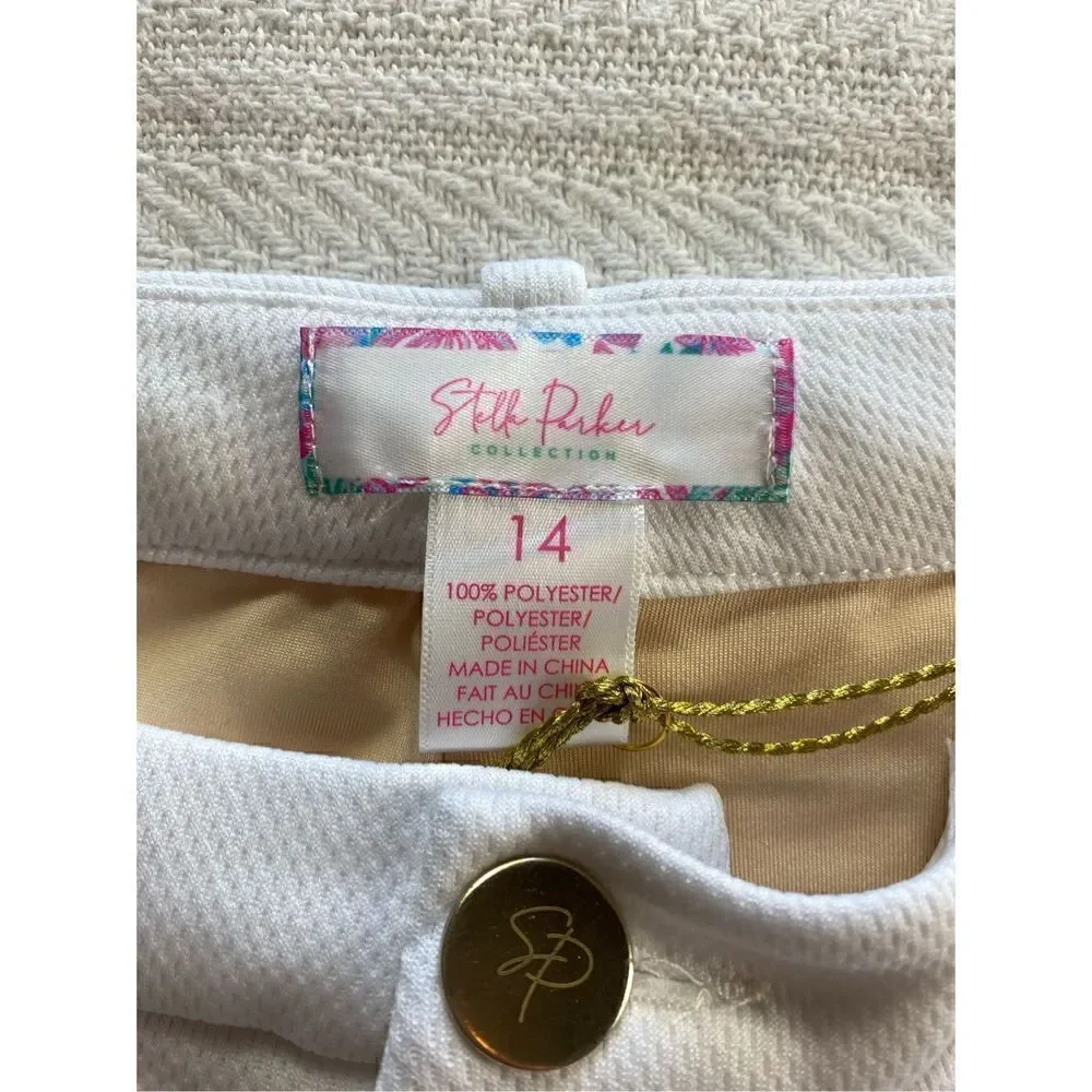 STELLA PARKER WOMEN’S SIZE 14 WHITE FULLY LINED SHORTS